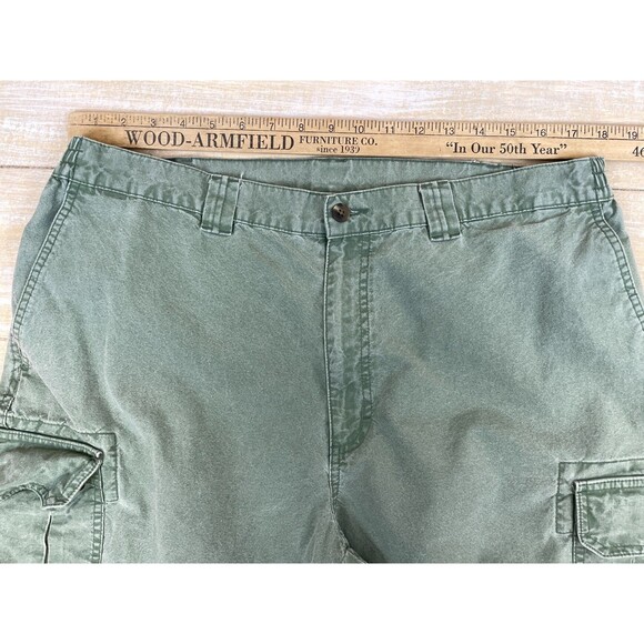 LL Bean Mens Cargo Pants Green Size 38 x 34 (36x33)  Cotton Straight Leg - Picture 5 of 9